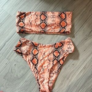 Snake skin bikini set